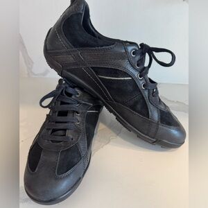 Geox Respira Italy Sneakers Shoes leather suede black office street formal 42/9